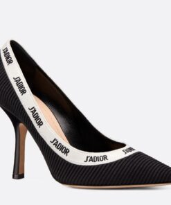 Replica Dior J’Adior Pumps 100mm In Black Technical Fabric