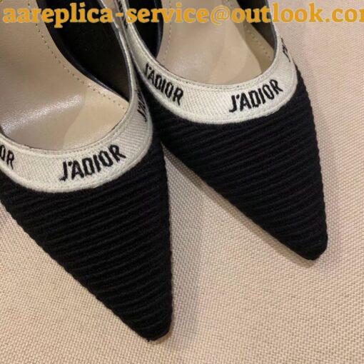 Replica Dior J’Adior Pumps 100mm In Black Technical Fabric 3