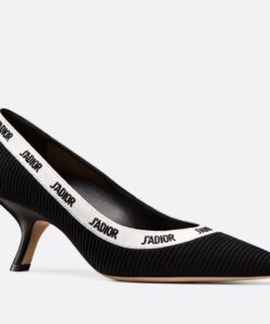 Replica Dior J’Adior Pumps 65mm In Black Technical Fabric