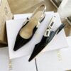 Replica Dior J’Adior Slingback Ballerina Flats In Nude Patent Leather 11