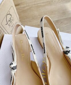 Replica Dior J’Adior Slingback Ballerina Flats In Nude Patent Leather