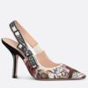 Replica Dior J’Adior Slingback Pumps 65mm In Jardin d’Hiver Embroidered Cotton 11