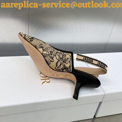 Replica Dior J’Adior Slingback Pumps 65mm In Beige Toile de Jouy Voyage Motif 10