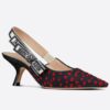 Replica Dior J’Adior Slingback Pumps 65mm In Black Macrame Embroidered Cotton 10