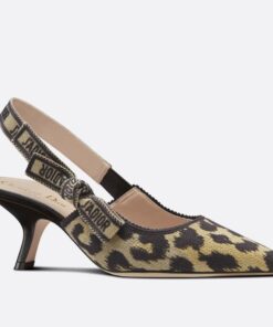 Replica Dior J’Adior Slingback Pumps 65mm In Mizza Embroidered Cotton