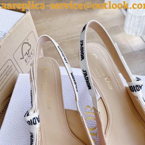 Replica Dior J’Adior Slingback Pumps 65mm In Nude Technical Fabric 3