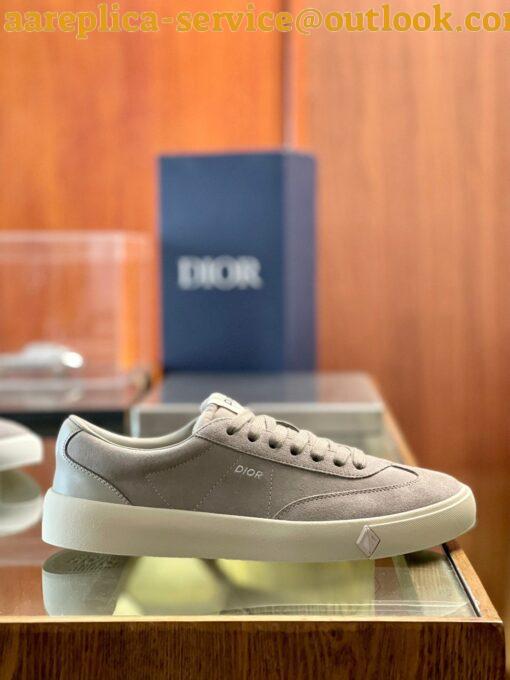 Replica Dior Men’s B101 Sneakers In Grey Suede Calfskin 10