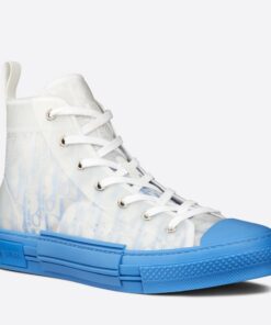 Replica Dior Men’s B23 High-top Sneakers In Gradient Blue Oblique Canvas