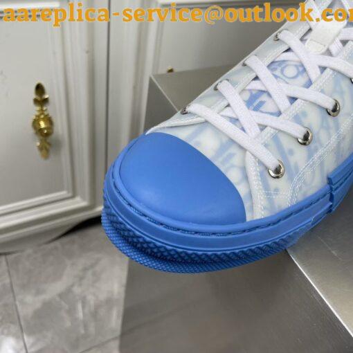 Replica Dior Men’s B23 High-top Sneakers In Gradient Blue Oblique Canvas 5