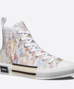 Replica Dior Men’s B23 High-top Sneakers In Multicolour Oblique Canvas