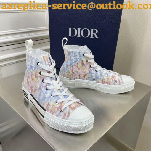 Replica Dior Men’s B23 High-top Sneakers In Multicolour Oblique Canvas 4