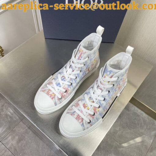 Replica Dior Men’s B23 High-top Sneakers In Multicolour Oblique Canvas 5