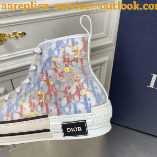 Replica Dior Men’s B23 High-top Sneakers In Multicolour Oblique Canvas 6