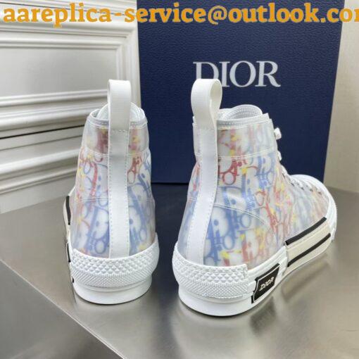 Replica Dior Men’s B23 High-top Sneakers In Multicolour Oblique Canvas 8