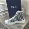 Replica Dior Men’s B23 High-top Sneakers In White Oblique Canvas 2