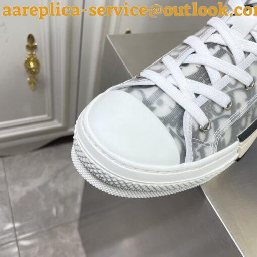 Replica Dior Men’s B23 High-top Sneakers In White and Black Oblique Canvas 13