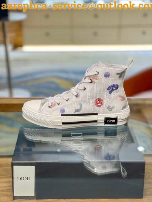 Replica Dior Men’s B23 High-top Sneakers with Kenny Scharf Motif 6