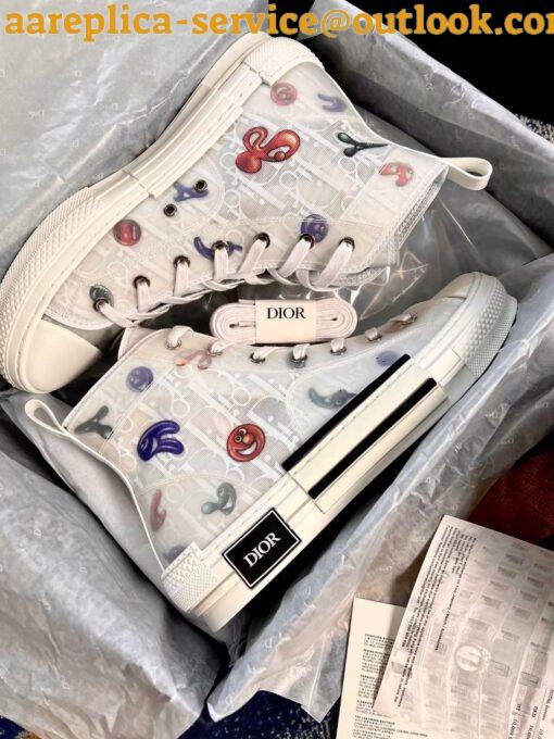 Replica Dior Men’s B23 High-top Sneakers with Kenny Scharf Motif 8