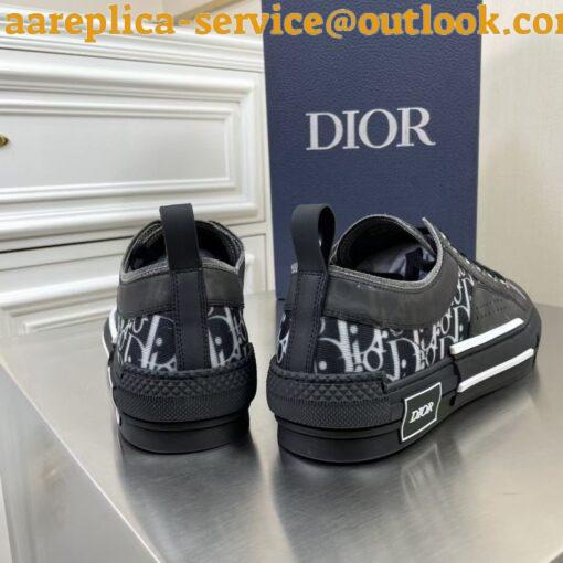 Replica Dior Men’s B23 Low-top Sneakers In Black Oblique Canvas 9