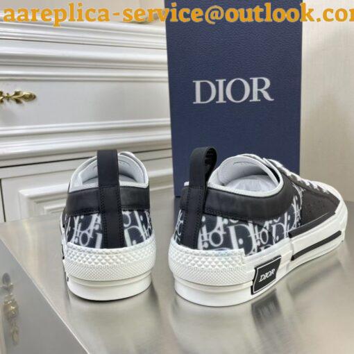 Replica Dior Men’s B23 Low-top Sneakers In Black and White Oblique Canvas 7