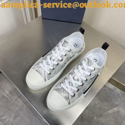 Replica Dior Men’s B23 Low-top Sneakers In Canvas with Arsham Motif 12