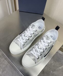 Replica Dior Men’s B23 Low-top Sneakers In Canvas with Arsham Motif 2