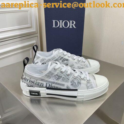 Replica Dior Men’s B23 Low-top Sneakers In Canvas with Arsham Motif 13