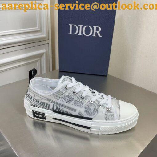 Replica Dior Men’s B23 Low-top Sneakers In Canvas with Arsham Motif 14