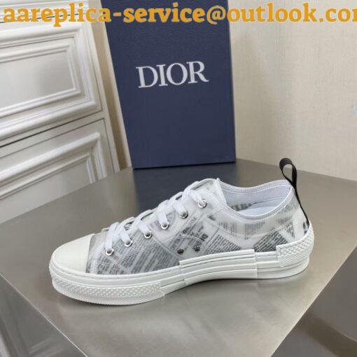 Replica Dior Men’s B23 Low-top Sneakers In Canvas with Arsham Motif 15