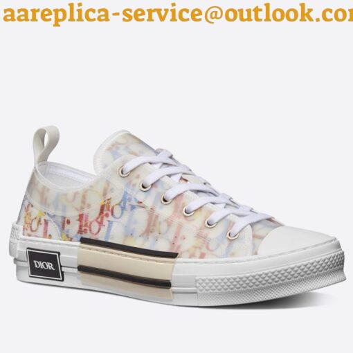 Replica Dior Men’s B23 Low-top Sneakers In Multicolor Oblique Canvas