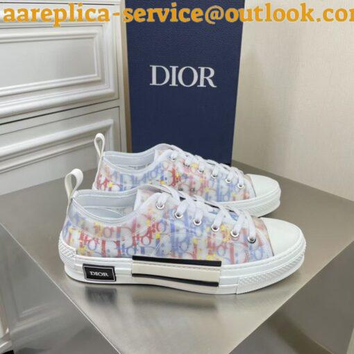 Replica Dior Men’s B23 Low-top Sneakers In Multicolor Oblique Canvas 13