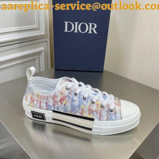 Replica Dior Men’s B23 Low-top Sneakers In Multicolor Oblique Canvas 14