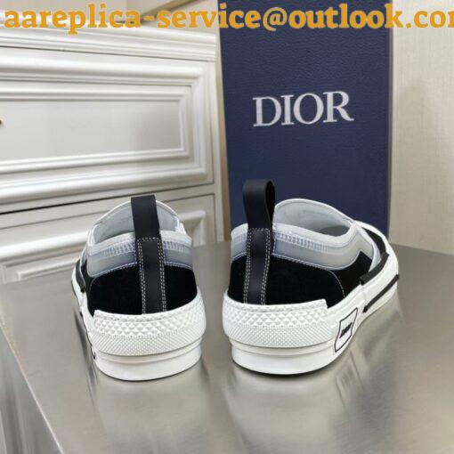 Replica Dior Men’s B23 Slip-On Sneakers In Black Shawn Canvas 15