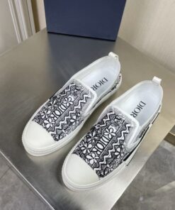 Replica Dior Men’s B23 Slip-On Sneakers In Canvas with Shawn Embroidery 2