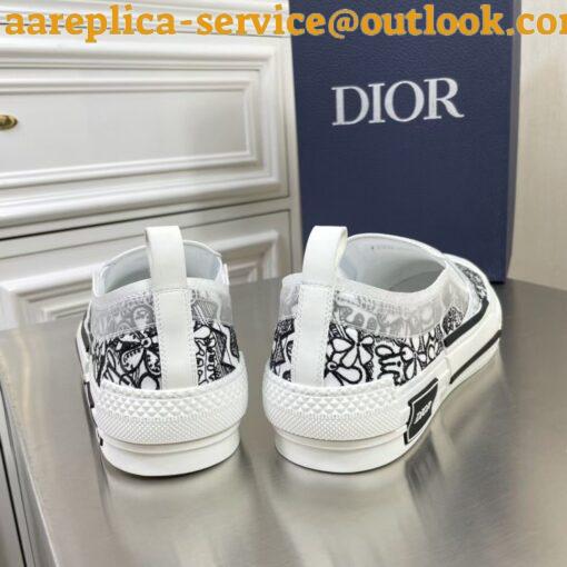 Replica Dior Men’s B23 Slip-On Sneakers In Canvas with Shawn Embroidery 19