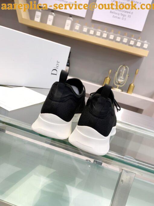 Replica Dior Men’s B25 Sneakers in Black Neoprene and Mesh 3