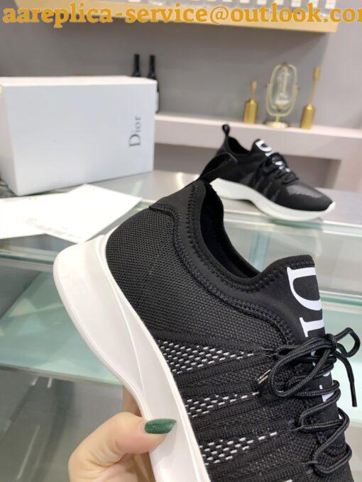 Replica Dior Men’s B25 Sneakers in Black Neoprene and Mesh 4