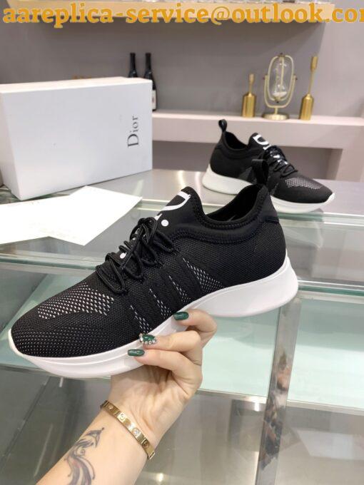 Replica Dior Men’s B25 Sneakers in Black Neoprene and Mesh 5