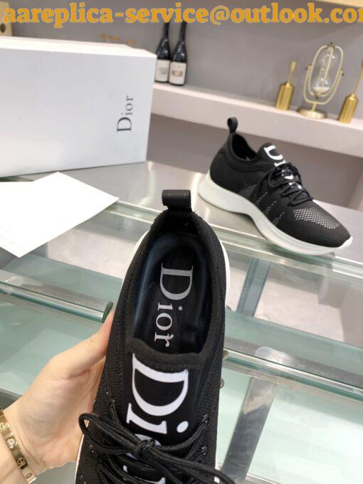 Replica Dior Men’s B25 Sneakers in Black Neoprene and Mesh 6