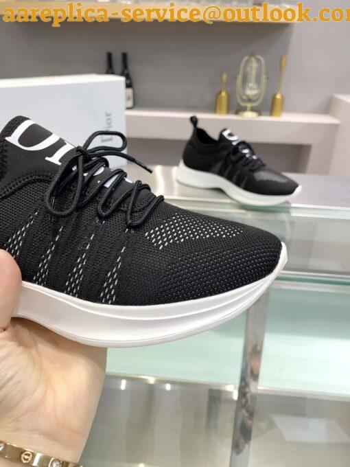 Replica Dior Men’s B25 Sneakers in Black Neoprene and Mesh 7