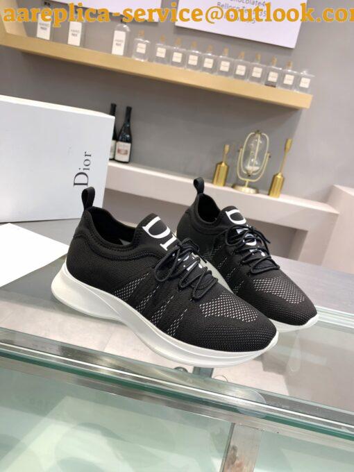 Replica Dior Men’s B25 Sneakers in Black Neoprene and Mesh 9