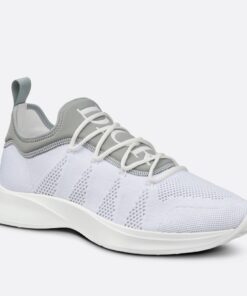 Replica Dior Men’s B25 Sneakers in White Neoprene and Mesh