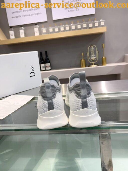 Replica Dior Men’s B25 Sneakers in White Neoprene and Mesh 5