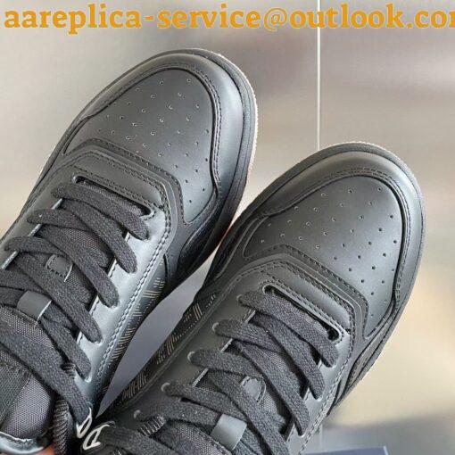 Replica Dior Men’s B27 World Tour Sneakers In Black Leather 15