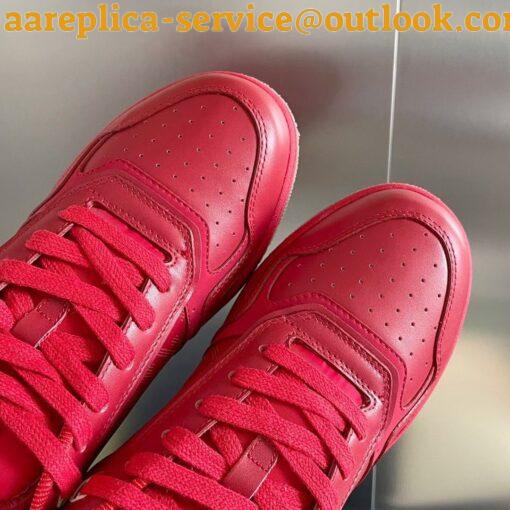 Replica Dior Men’s B27 World Tour Sneakers In Red Leather 8