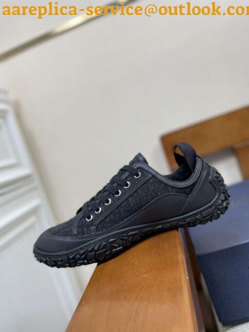 Replica Dior Men’s B28 Low-top Sneakers In Black Oblique Jacquard 5