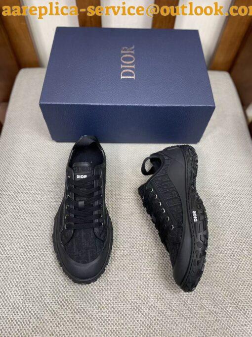 Replica Dior Men’s B28 Low-top Sneakers In Black Oblique Jacquard 11