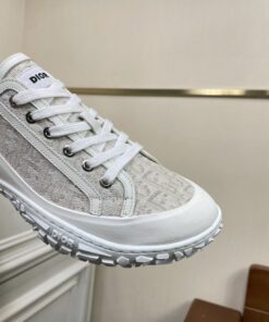 Replica Dior Men’s B28 Low-top Sneakers In White Oblique Jacquard 2