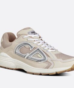 Replica Dior Men’s B30 Sneakers In Cream Mesh and Fabric