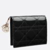 Replica Dior Mini Lady Dior Wallet In Grey Patent Calfskin 10